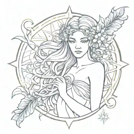 Virgo Tarot Female Tribal