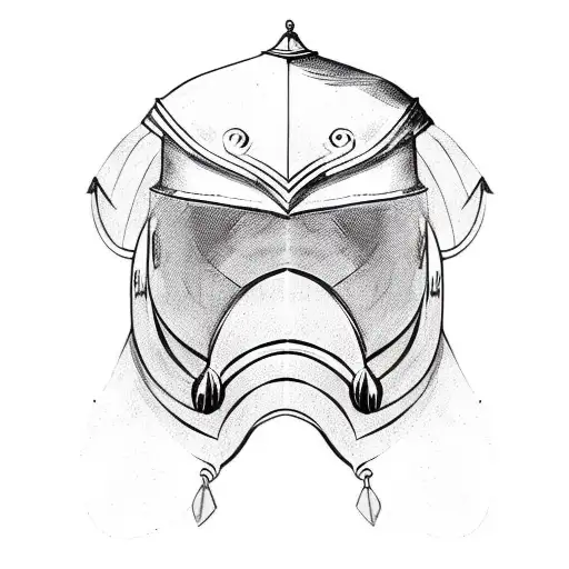 Medieval Helmet On A Dog