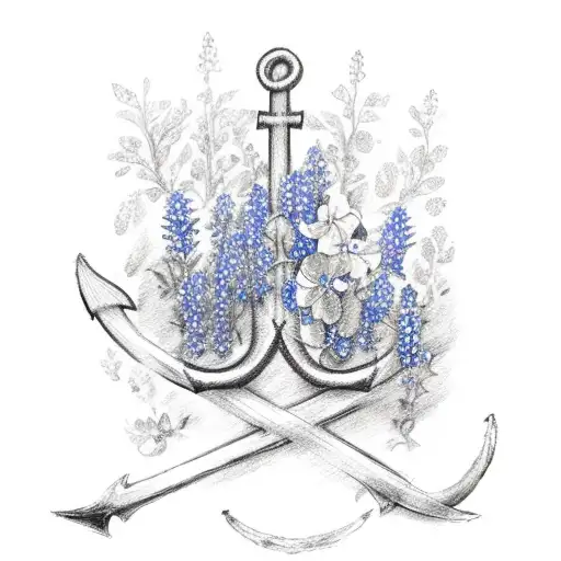 Anchor With Bluebonnets