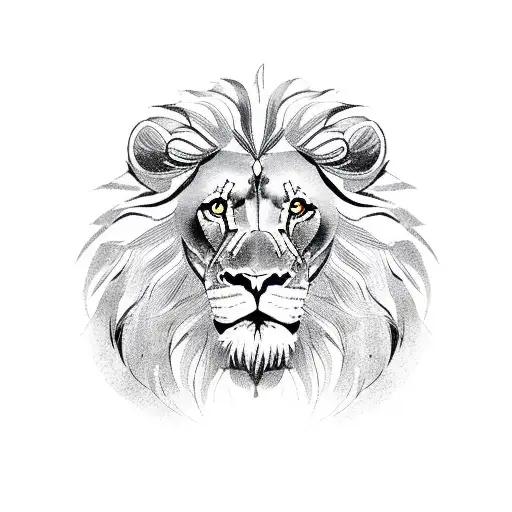 Male Lion Head Fineline