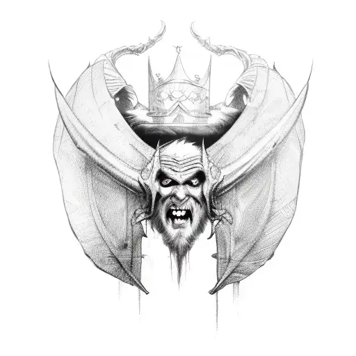 Devil Wings With Crown