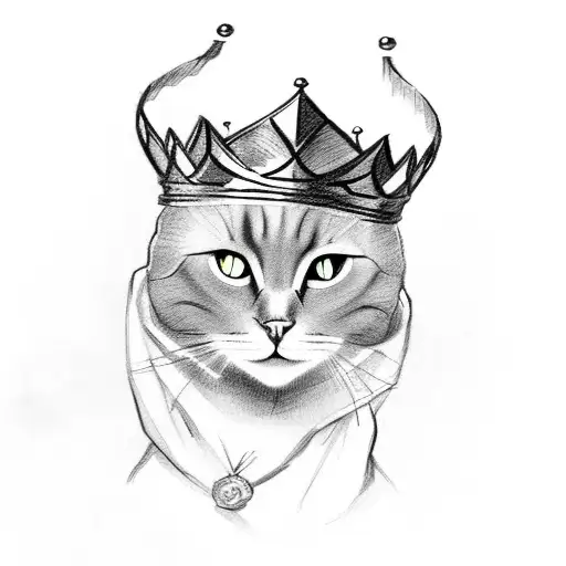 Black Cat And A Crown