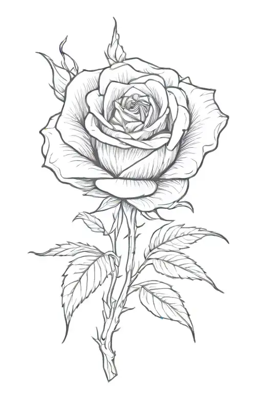 Single Rose With Stem