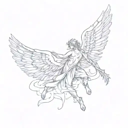 Angel Flying In The Sky