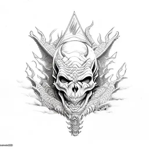 Mid Evel Dragon Skeleton