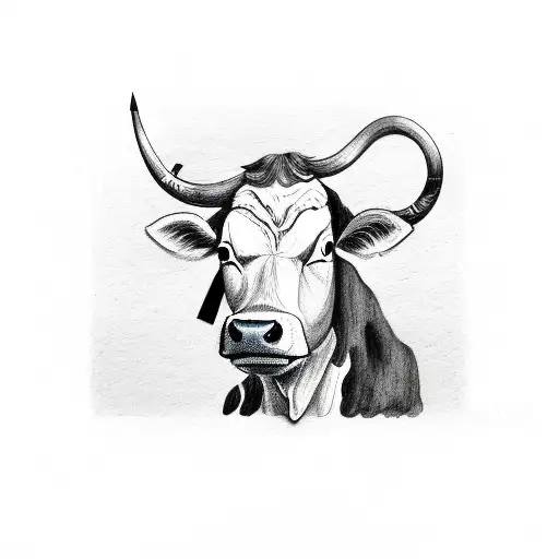 A Cow Playing A Musical Instrument