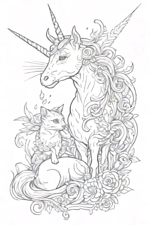 Cat And Unicorn