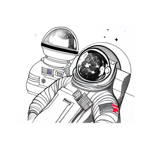 Side View Of An Astronaut Sitting On A Rocket