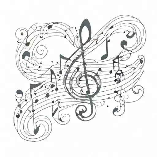 Music Notes Flowing