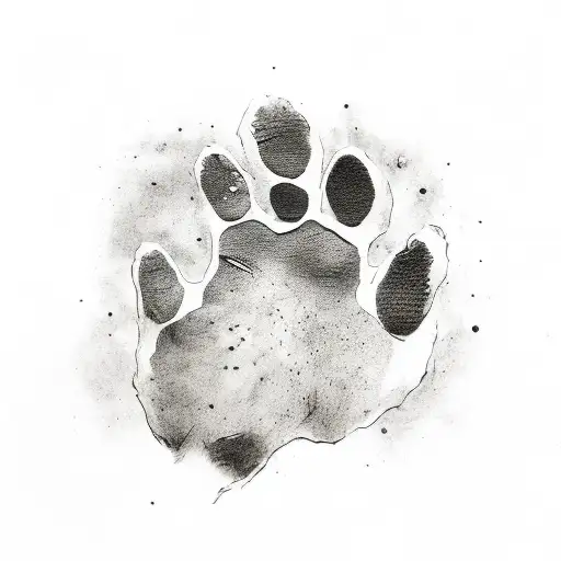 Dog Paw Print With The Word Bishop Next To It