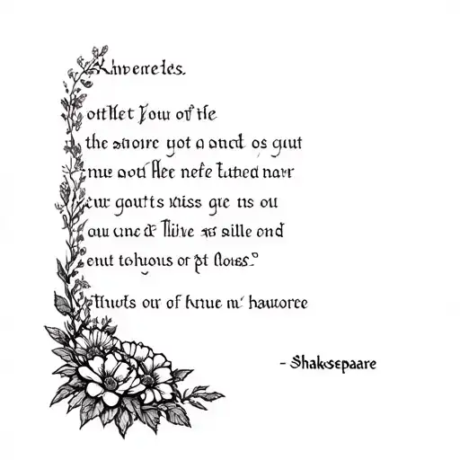Shakespeare Quote Surrounded By A Renaissance Alchemy Magic Circle And Flowers