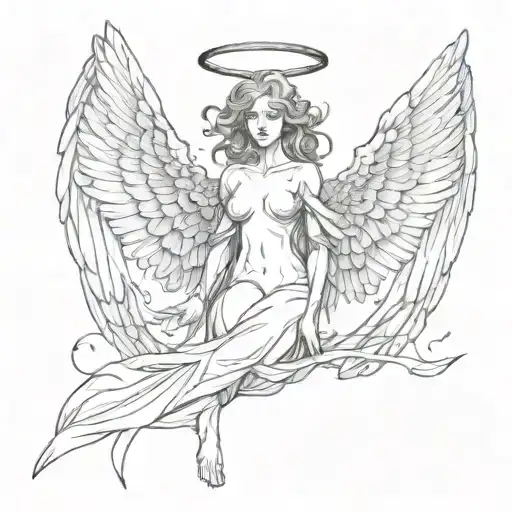 Non Human Serafin Angel With Eyes Within The Wings