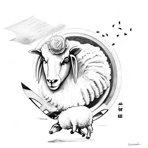 Gemini With Letter 21 And Sheep