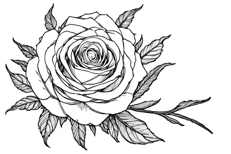 Iris And Rose Intertwined