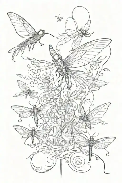 Water And Dragonflys