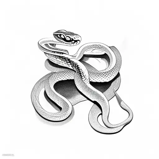 Snake With Death Symbol