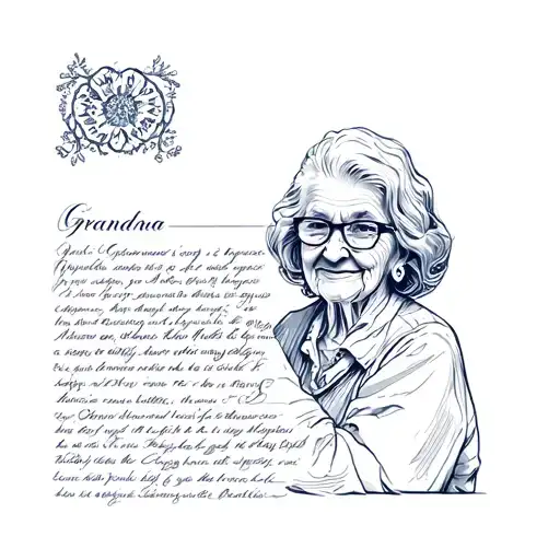 Grandma And Letter Is