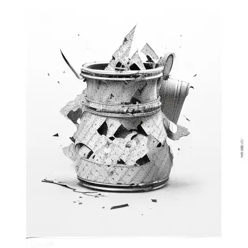 Broken Vase With Duct Tape