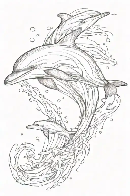 Dolphin Playing Under Water