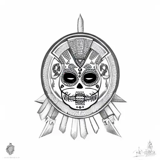 Aztec Day Of The Dead Luchador