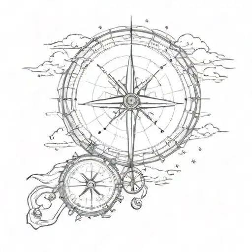 Paraglider Mountain Lucky Compass