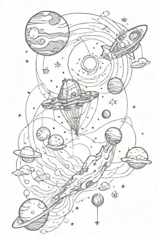 Whimsical Outer Space Scenery