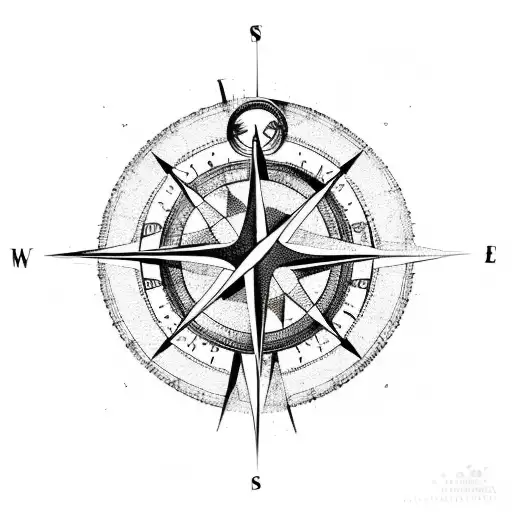A Compass Guiding A Path Through The Constellations
