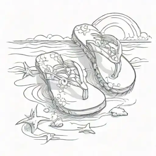 Flip Flops On The Beach