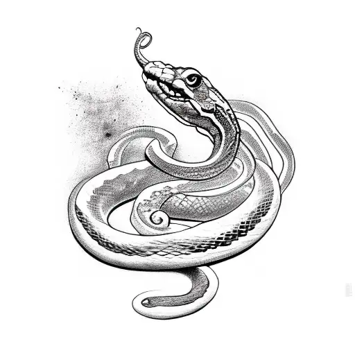 Full Arm Snake With Gods And Flowers