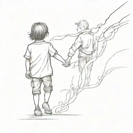 Pinky Promise Mom And Son Walking