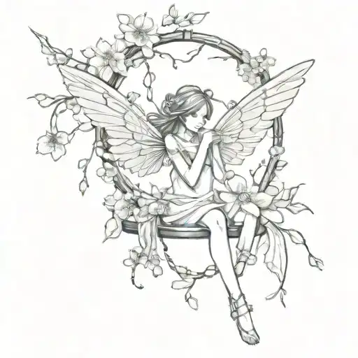 Fairy Wings Cherry Blossom Swing