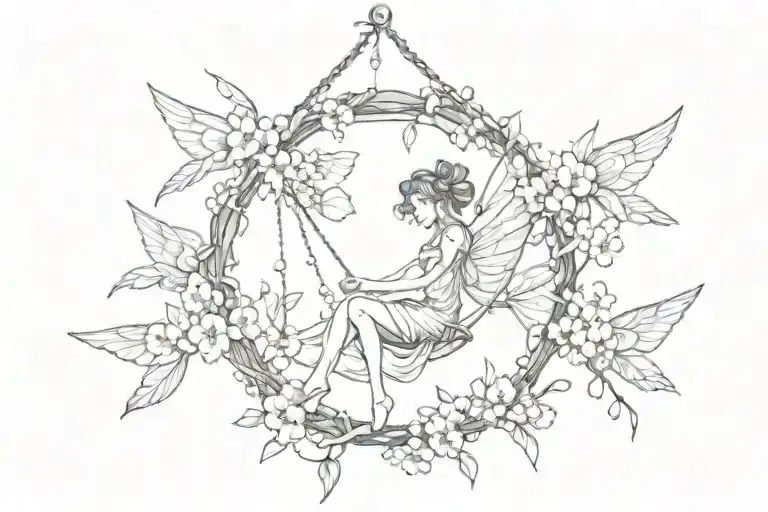 A Fairy Wings Cherry Blossom Swing