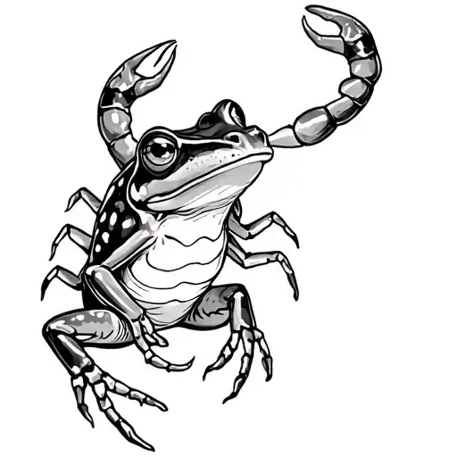 A Frog With An Scorpion On Top
