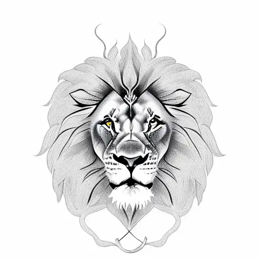 Lion With Extending Vines Family Initials