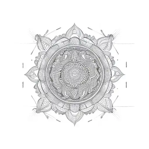 Plant With Half Part Mandala Vertical