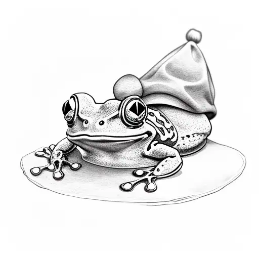 Frog Wearing Brimmer Hat