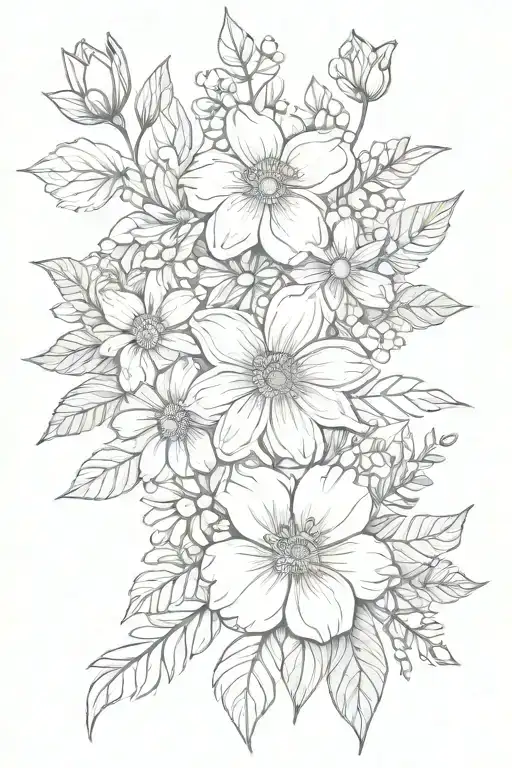 March April December Birth Flower Bouquet