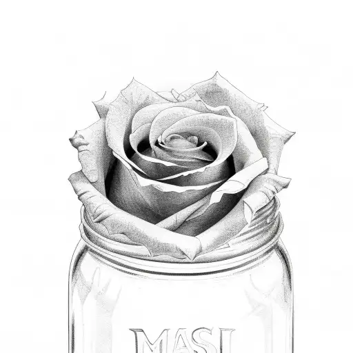 Rose In A Mason Jar