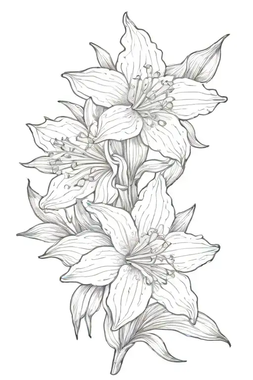 Hawthorn Flower Lily Flower And Narcissus Flower