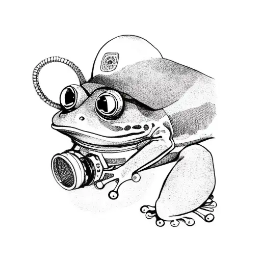 Frog With Gas Mask On