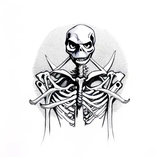 Skulls And Grim Reaper With Jack Skellington