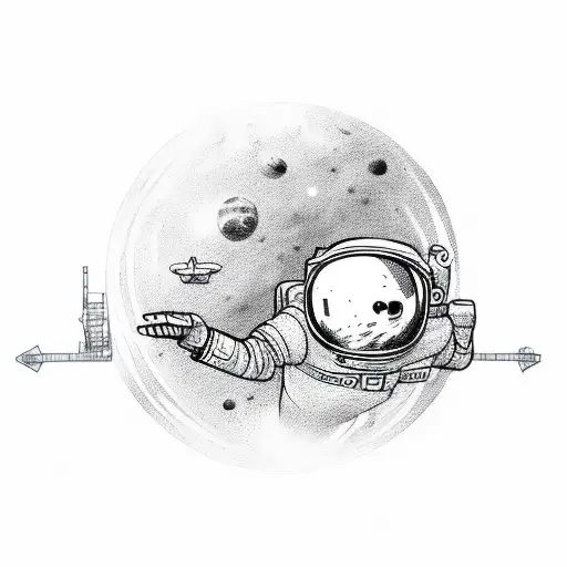 Star Moon Astronaut Space