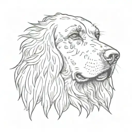 Gordon Setter Head Black White