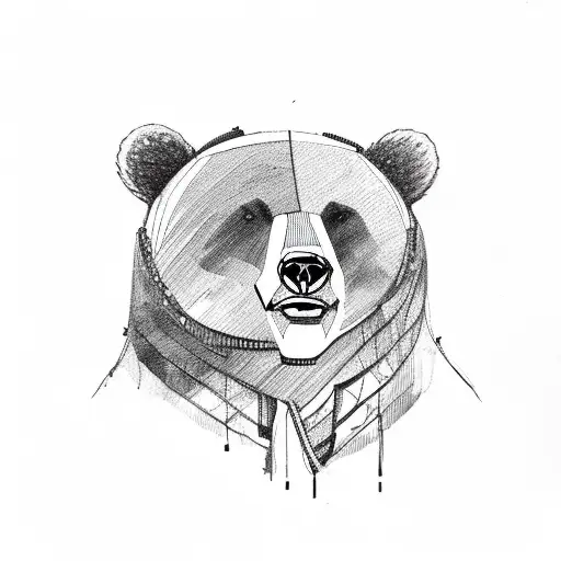 Bear Holding A Spear