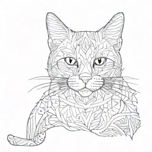 Cat With Patterns Around Them