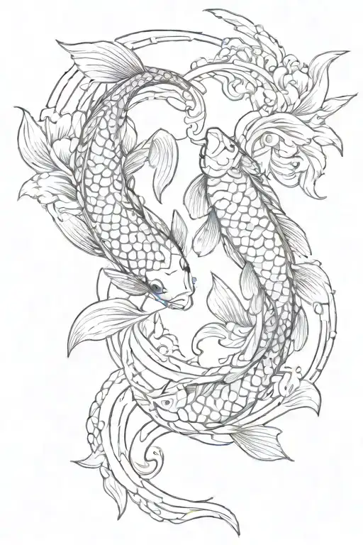 Koi Fish Ying Yang