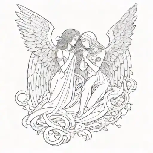 Faceless Angel And Demon