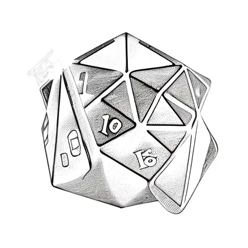 Bone Dragon And A D20 Dice