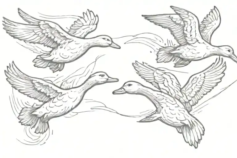 3 Ducks Flying