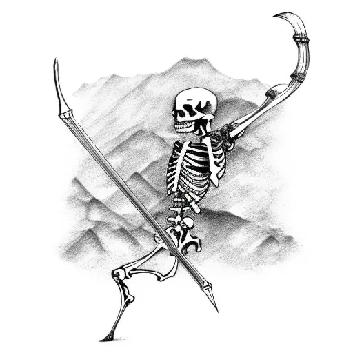 Skeleton Shooting Bow
